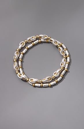 Image for Mixed-Metal Stretch Bracelet Set