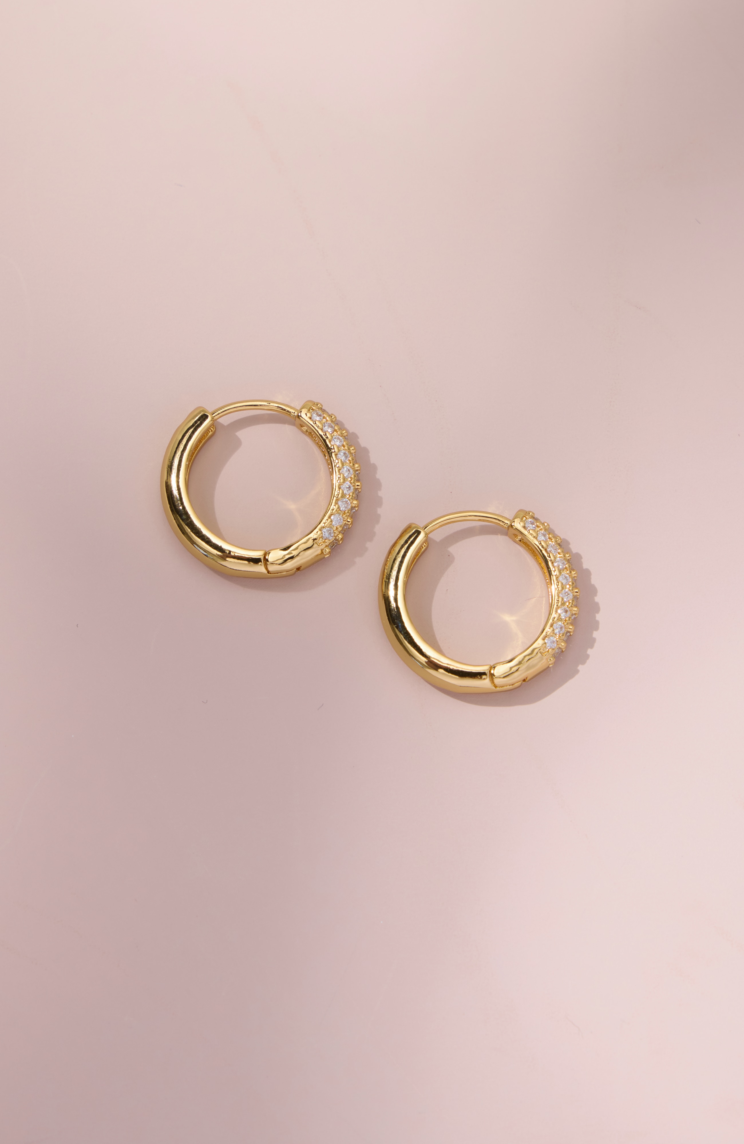 Demi-Fine Pavé Huggie Hoops