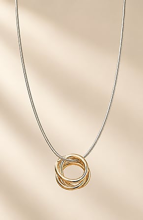 Image for Mixed-Metal Knot Necklace