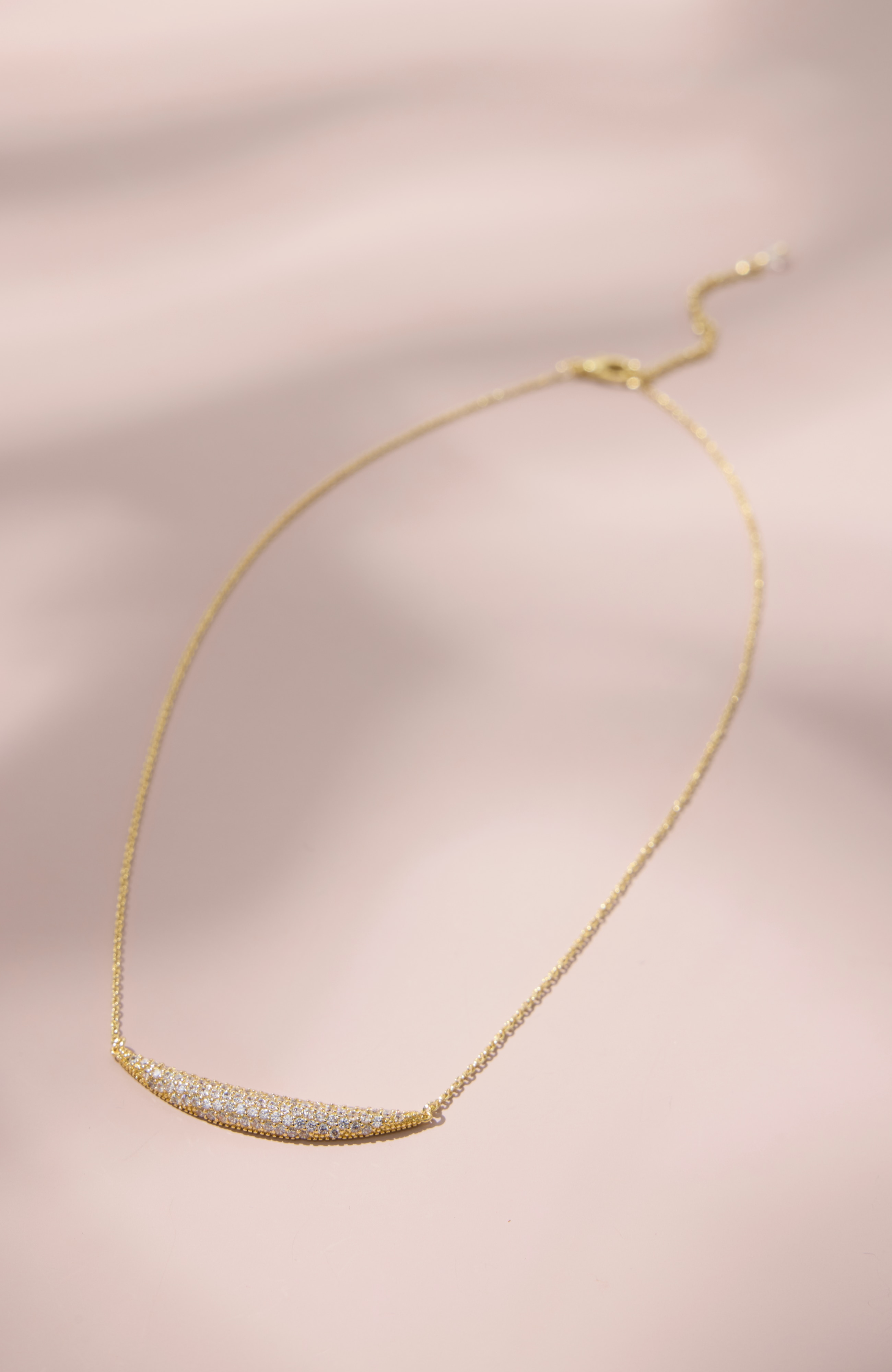 Demi-Fine Pavé Bar Necklace