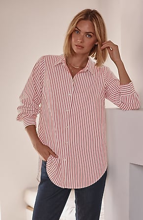 Image for Poplin Smocked-Cuff Tunic