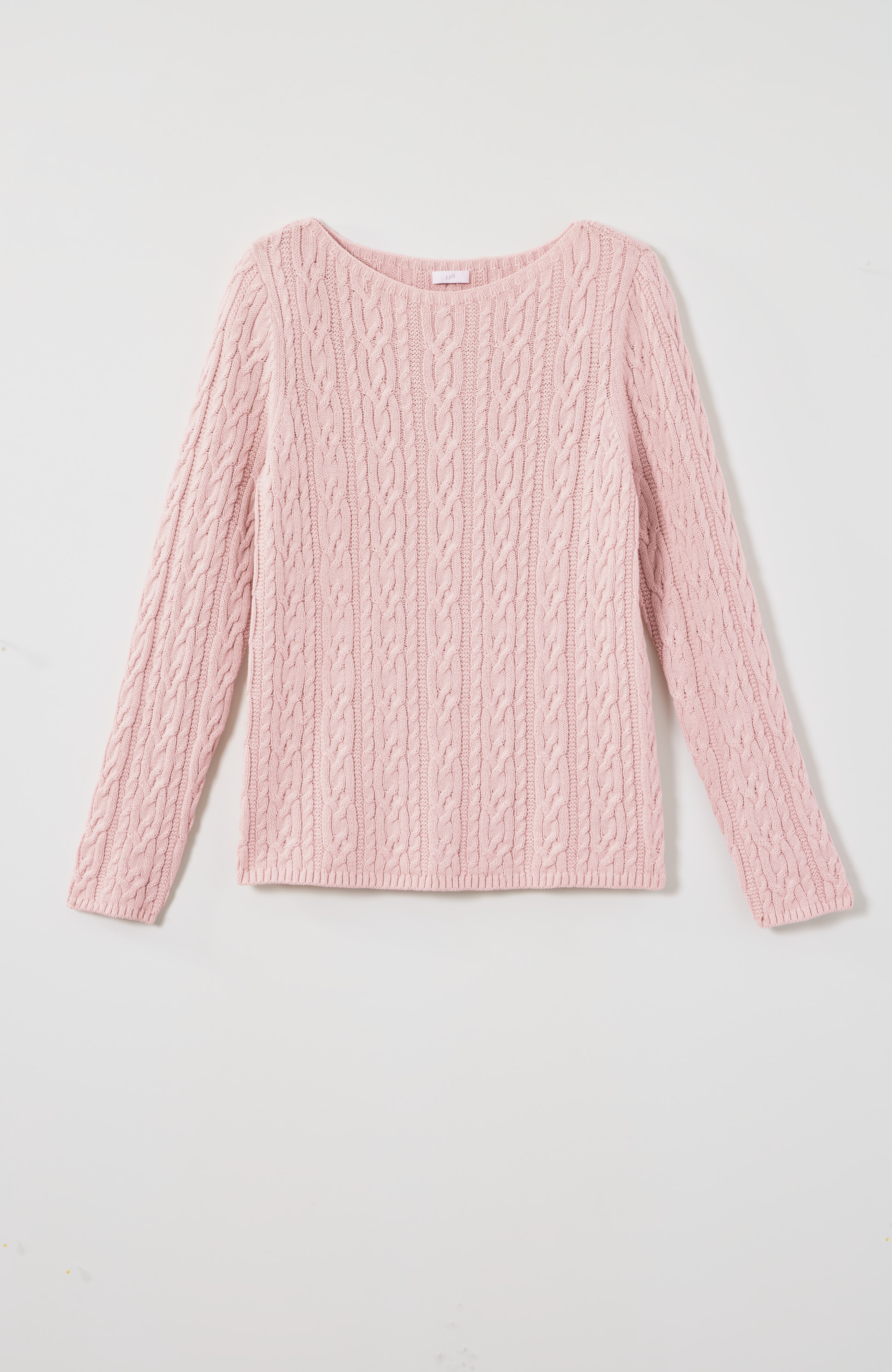 Cabled Boat-Neck Pullover | JJill