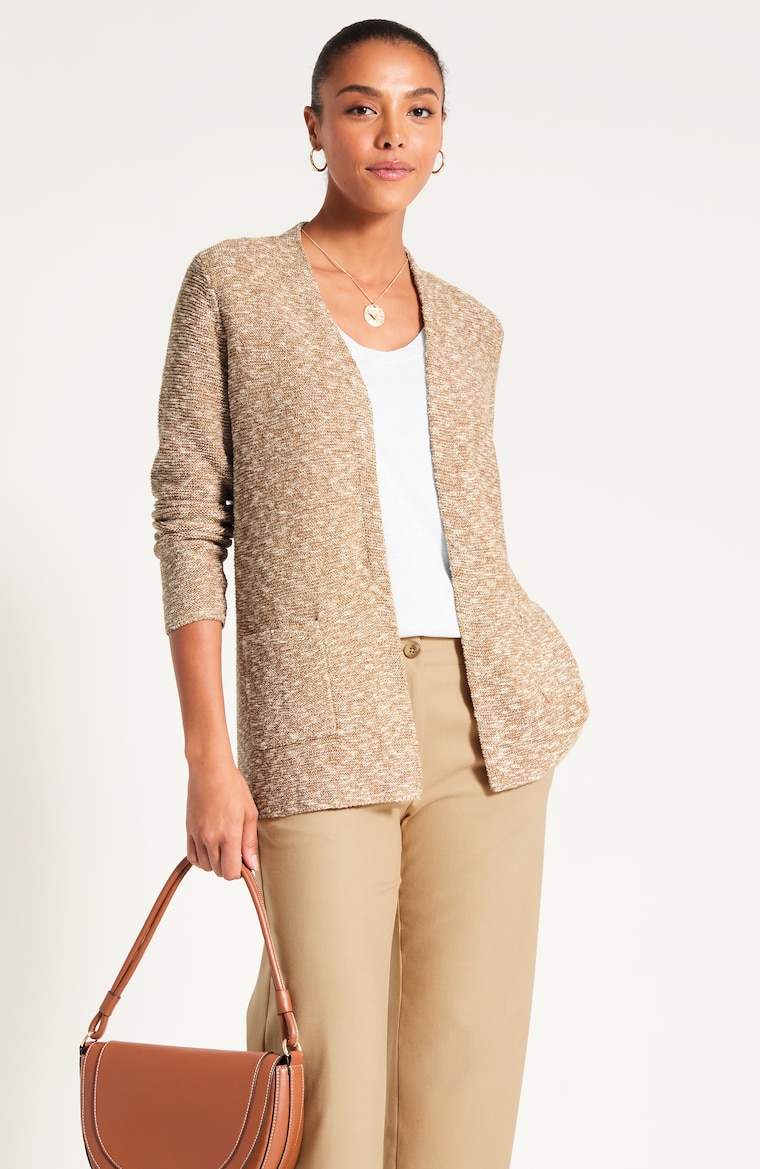 Primary view of the textured slub cardi