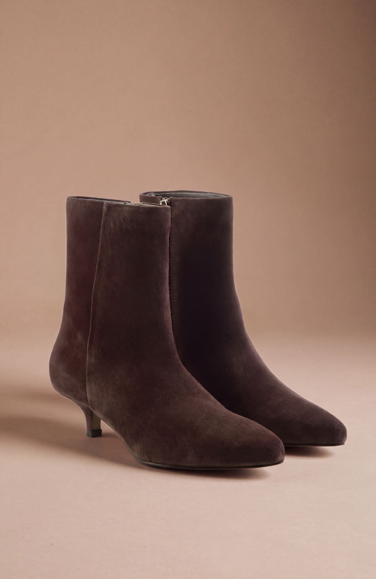 Women's Blaire Kitten-Heel Booties (French Roast) (Size: 6.5) J. Jill