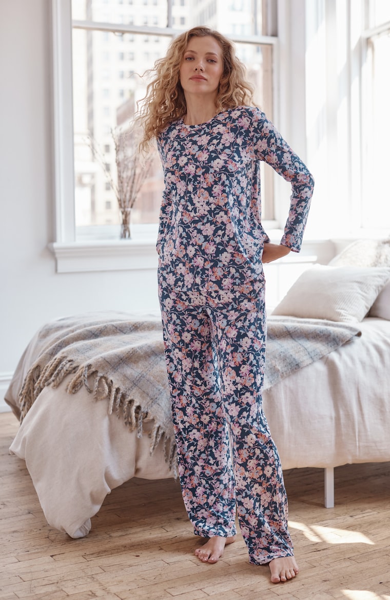 Primary view of the sleep ultrasoft wide-leg pants