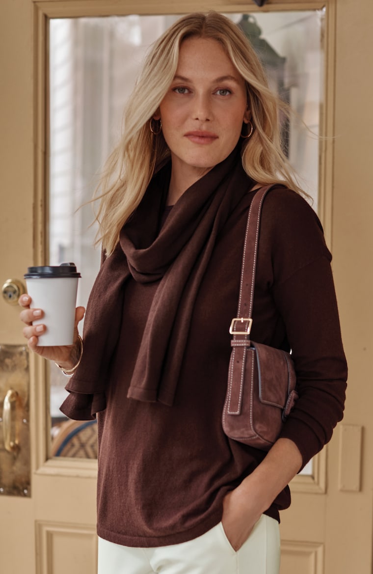 Primary view of the ava cotton-cashmere scarf