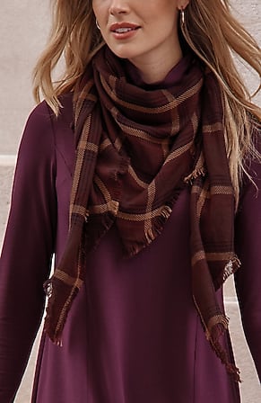 Image for Plaid Triangle Scarf