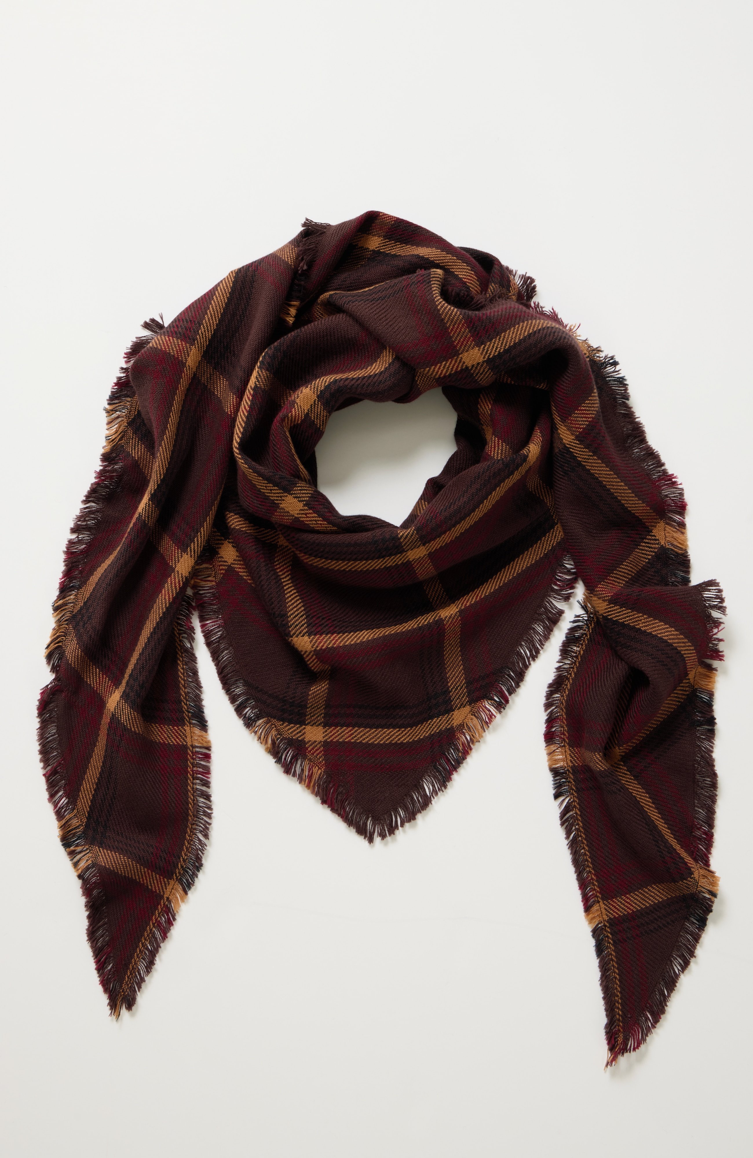 Plaid Triangle Scarf