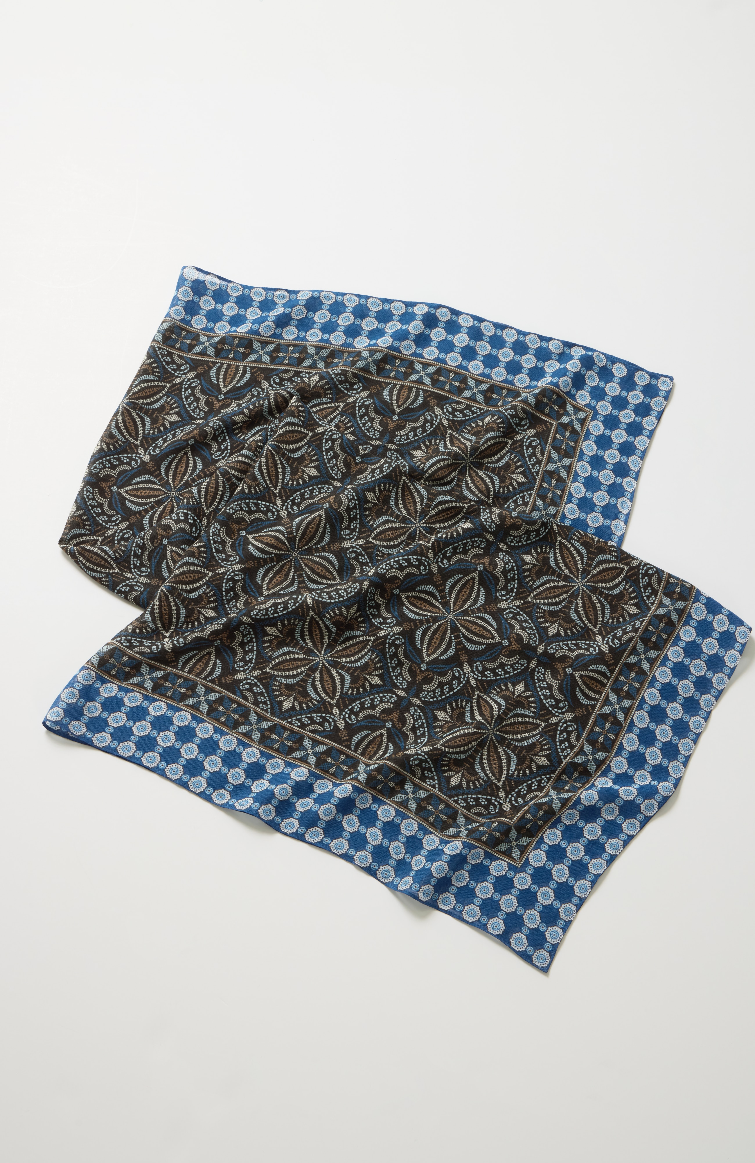 Geometric-Printed Square Scarf