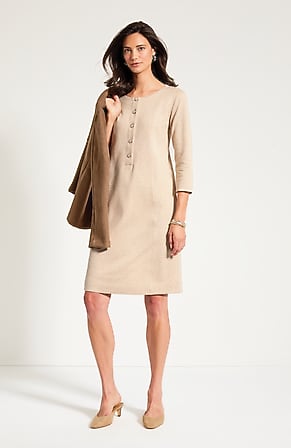 Image for Knit Seamed Jacquard Dress