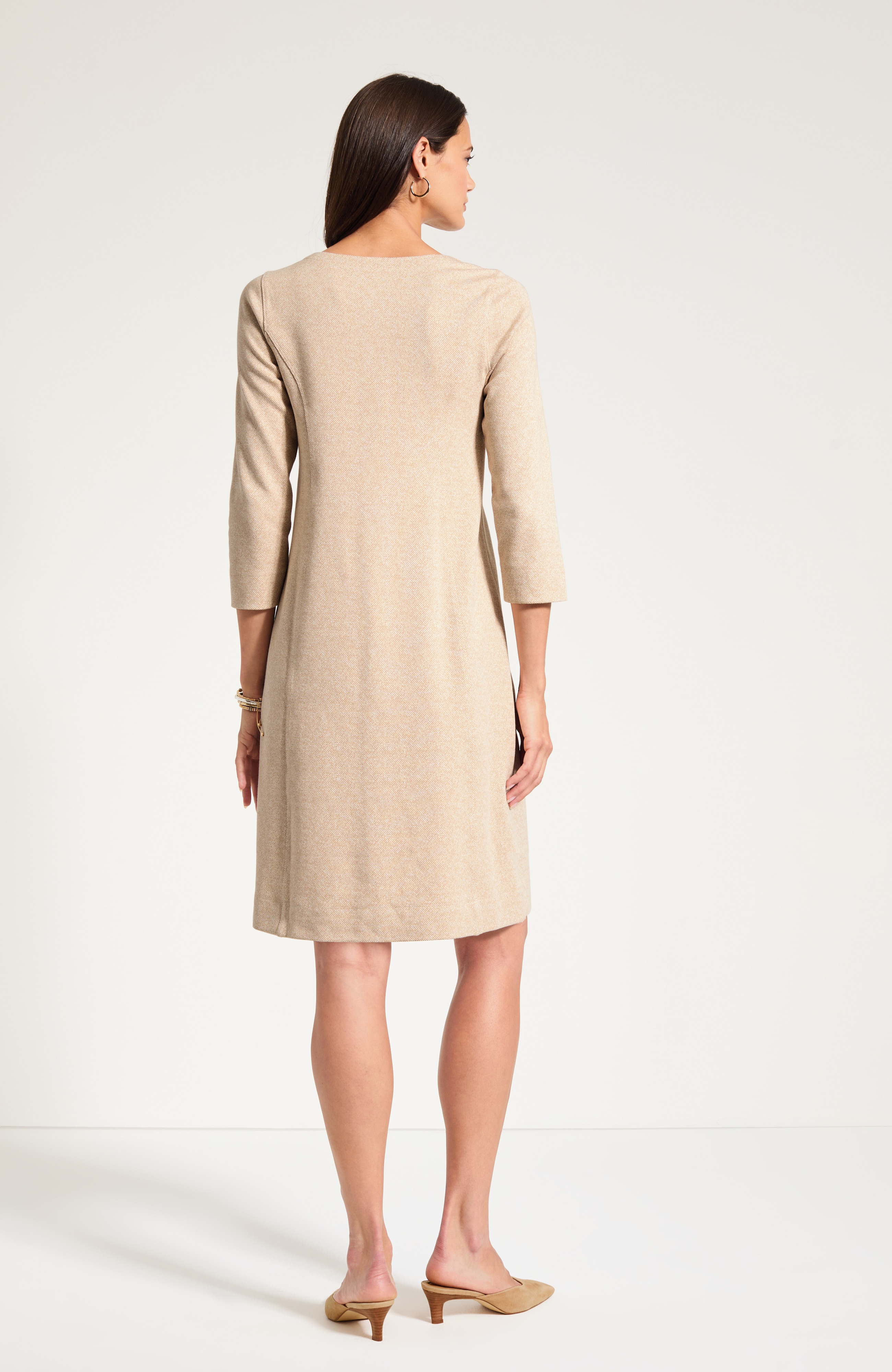 Knit Seamed Jacquard Dress