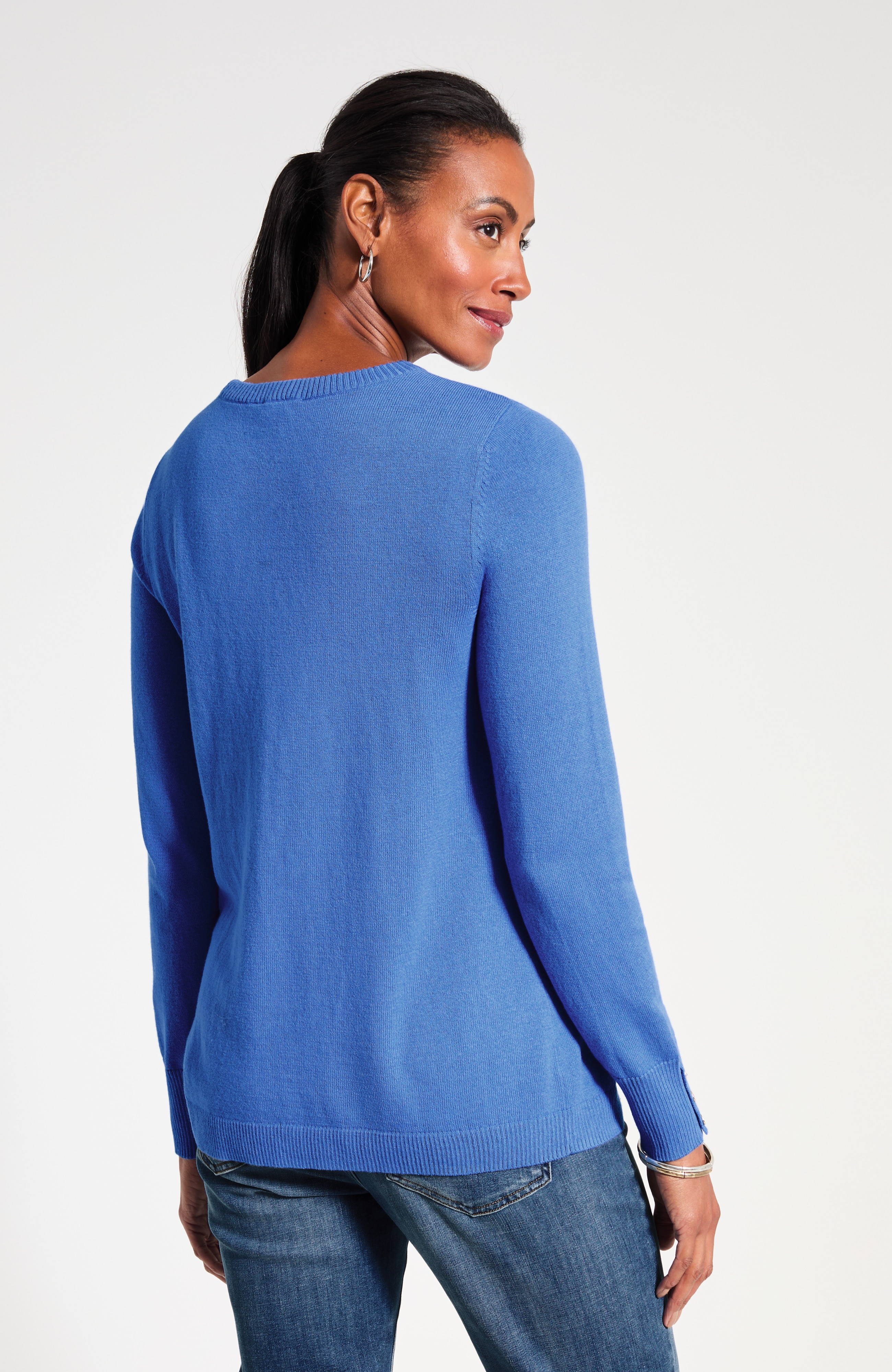 Cotton Cashmere Crew Neck