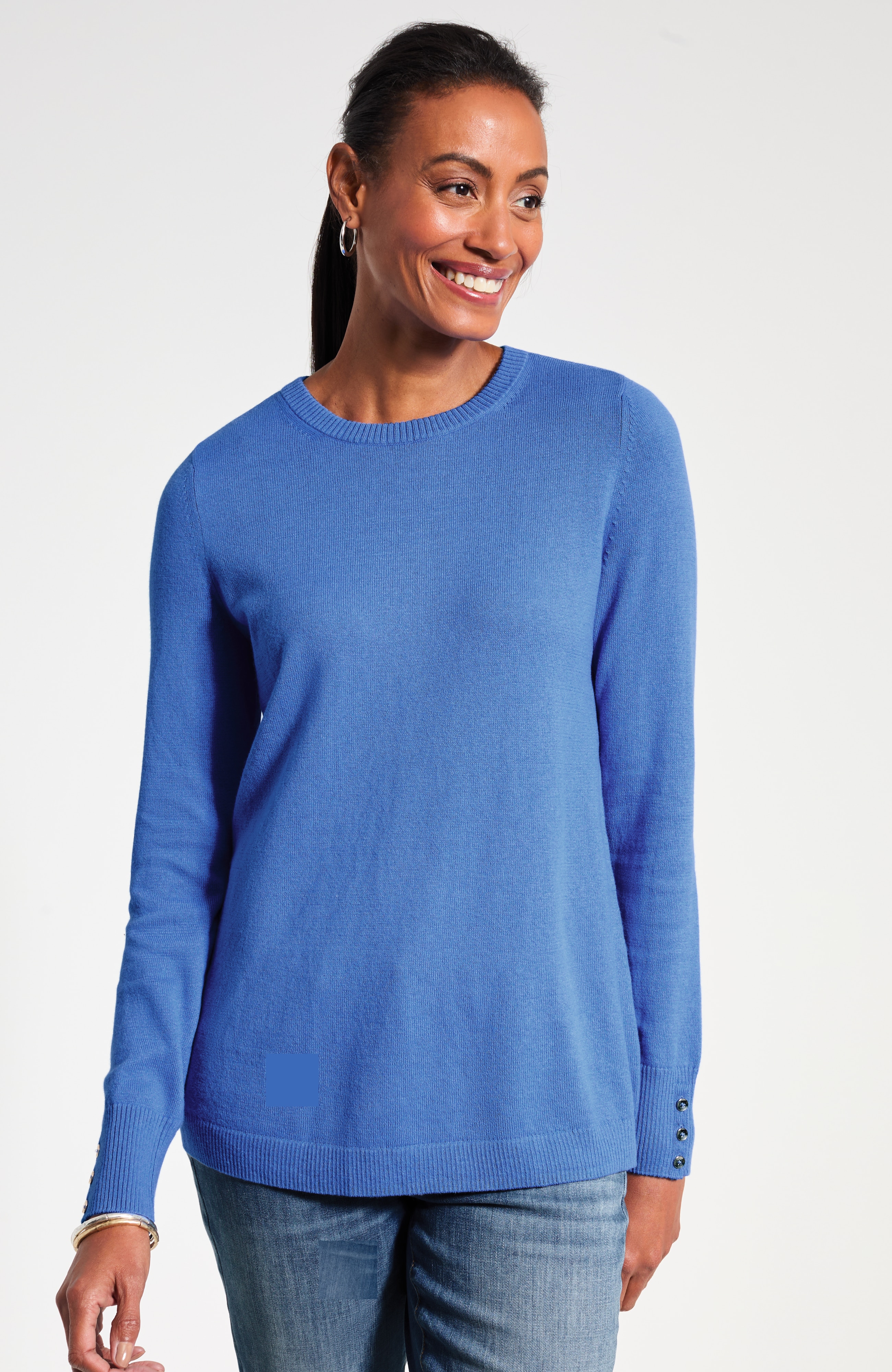 Cotton Cashmere Crew Neck